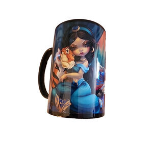 DISNEY WONDERGROUND Princess Jasmine & Raja Mug by Jasmine Becket-Griffith